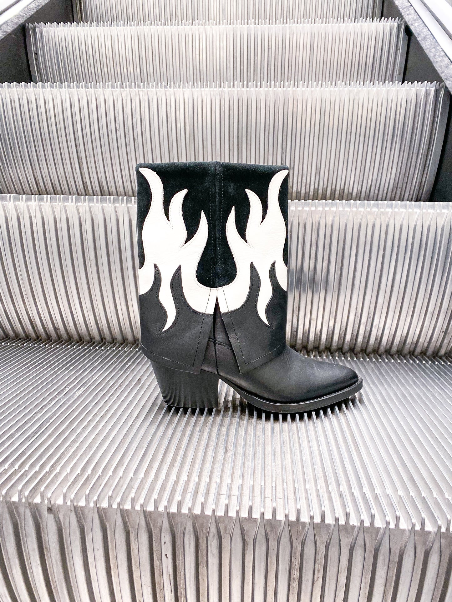 BARBADOS leer - Westernboots | Black / White