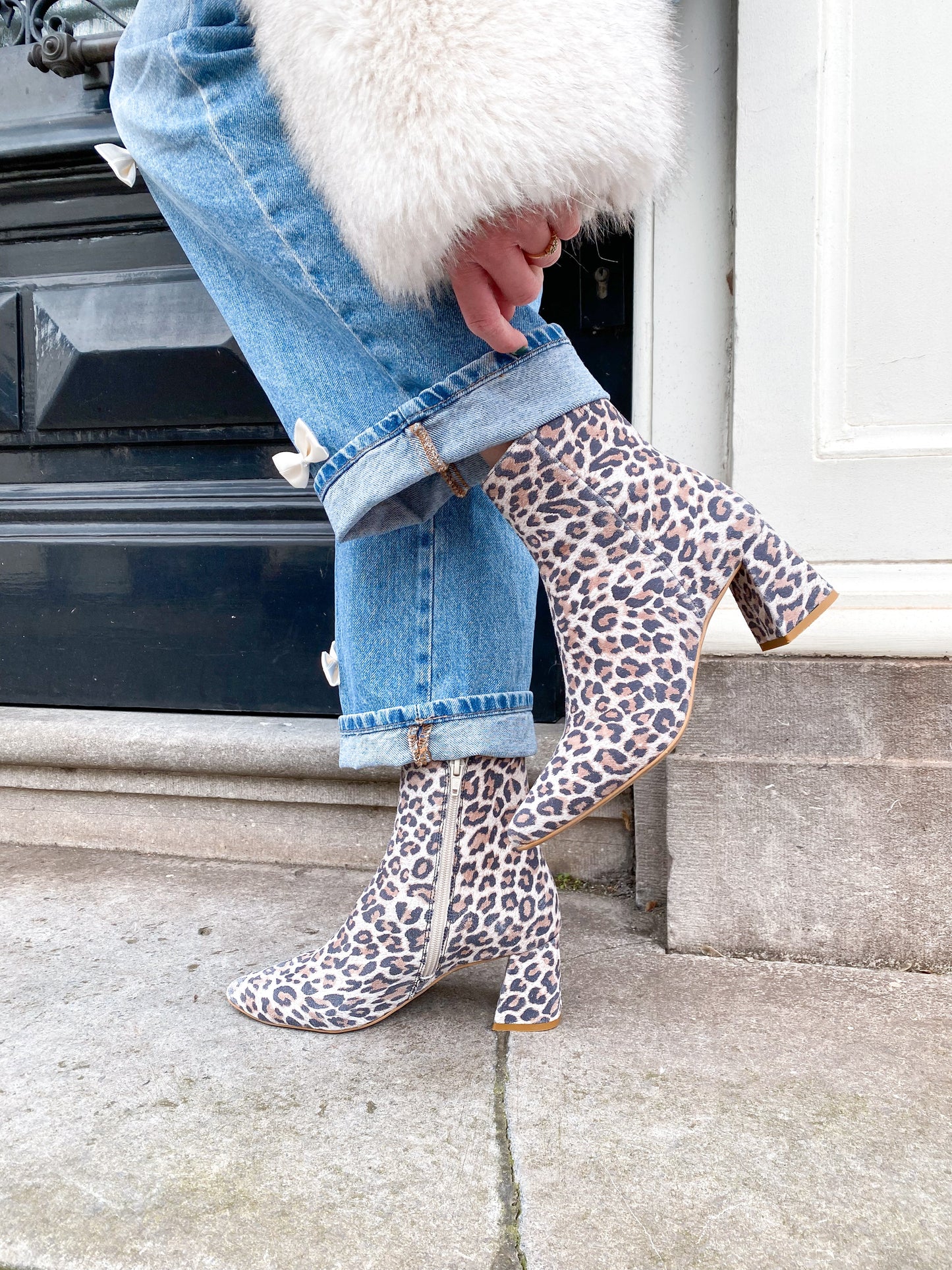 LUGANO leopard - Enkellaarsjes | Sand