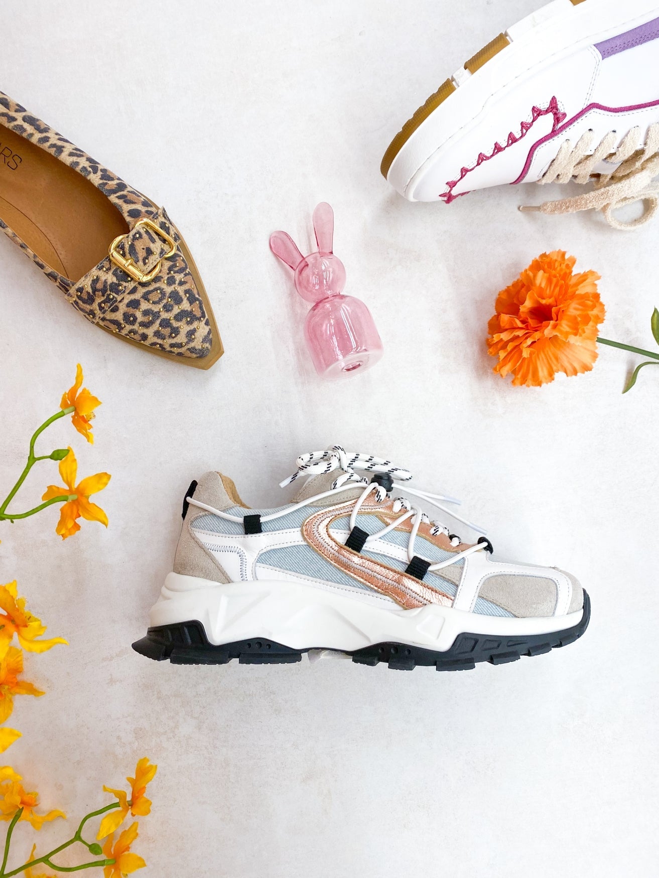 ISOLA denim - Sneakers | Rosé / Jeans