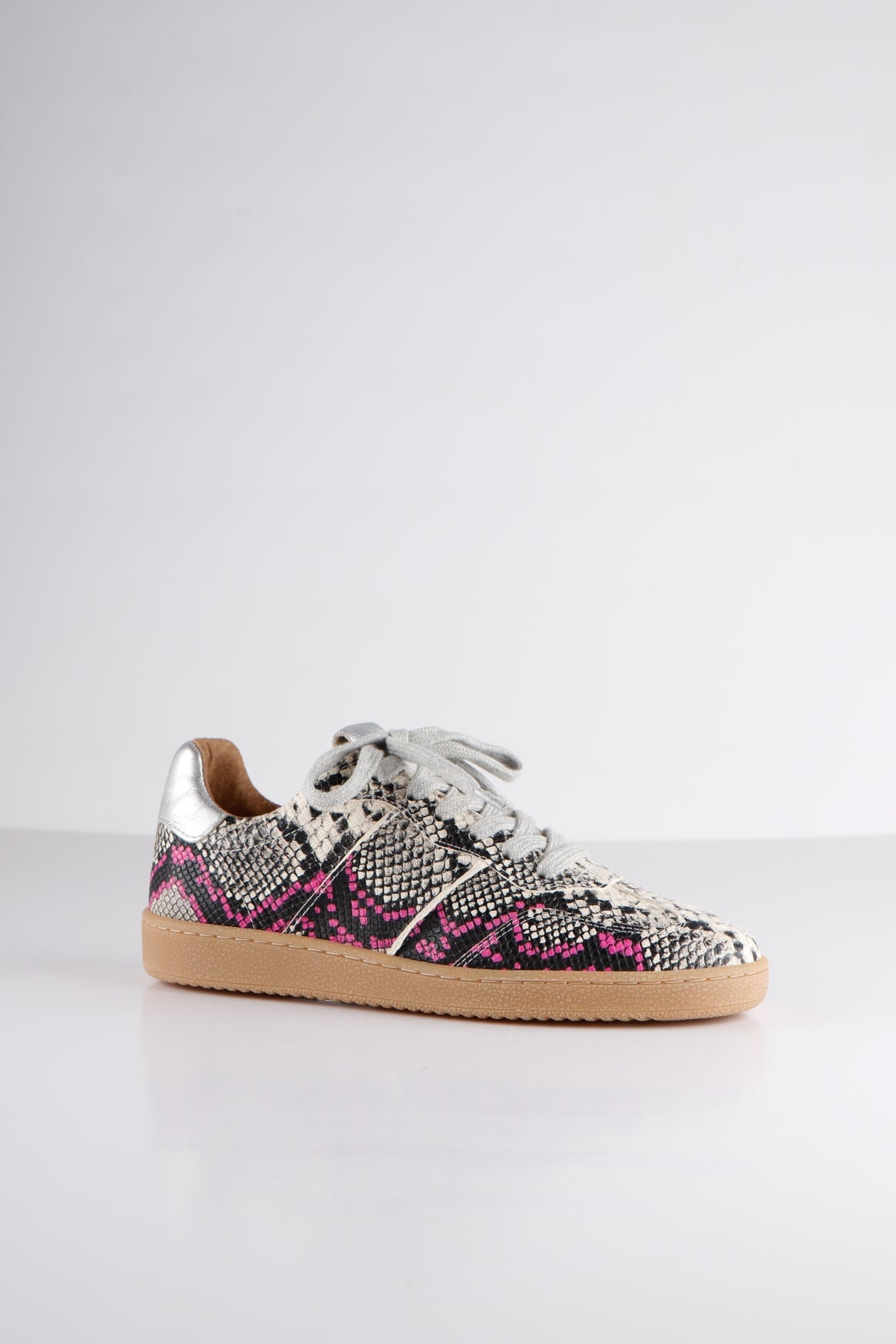 POONA snake - Sneakers | Grey / Fuchsia