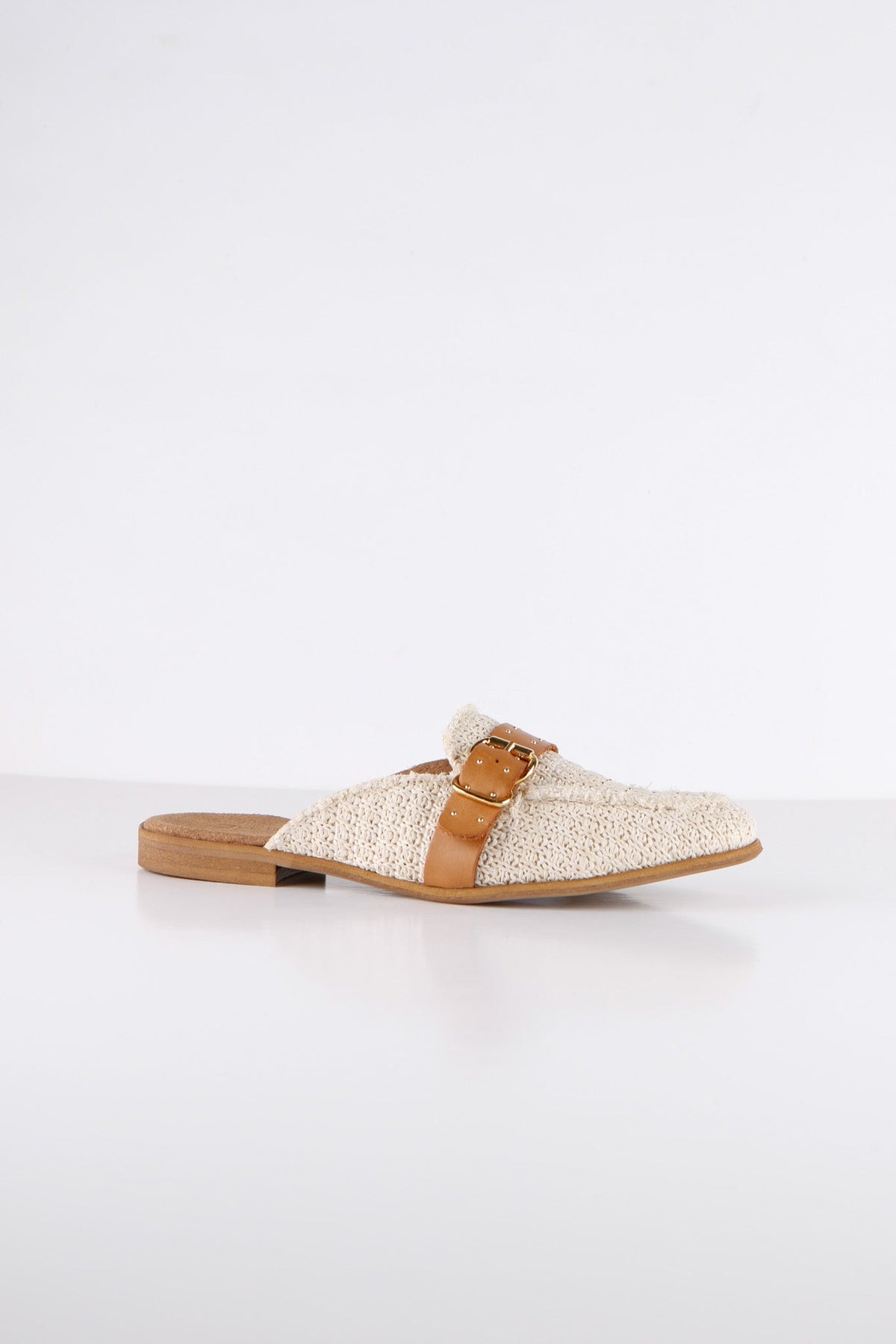 JASPER raffia - Loafers | Sand / Cognac