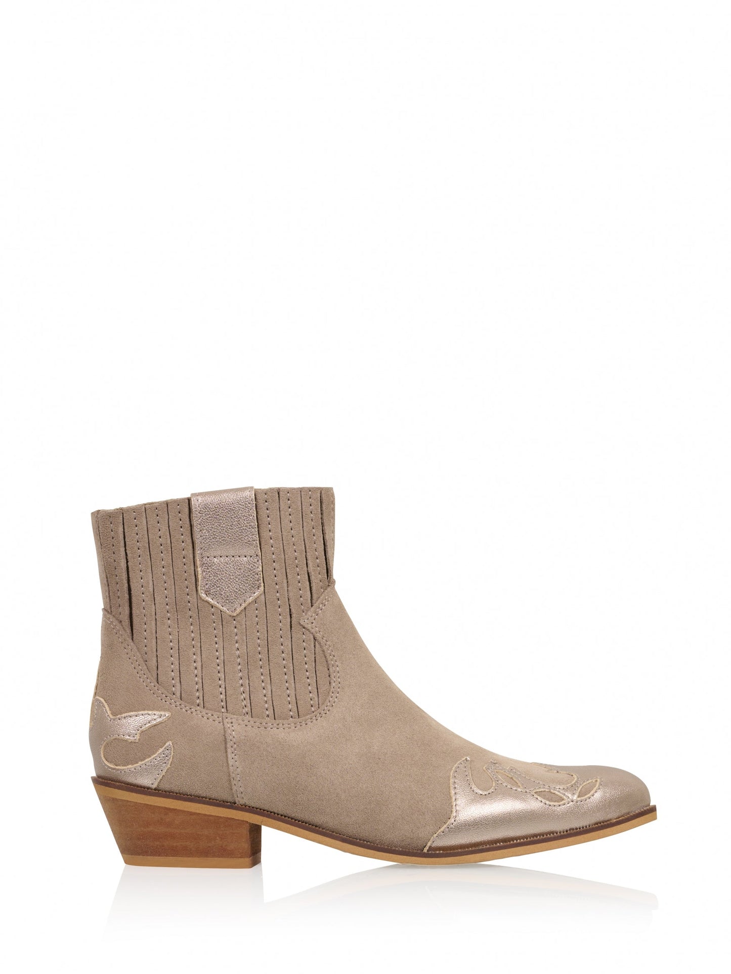 AUSTIN Wildleder-Westernstiefel | Taupe/Stein