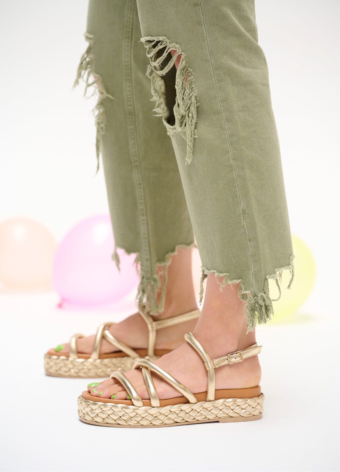 CYPRUS metallic - Sandalen | Champagne