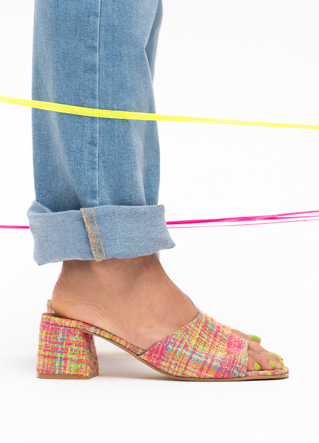MARBELLA Tweed - Heels | Pink