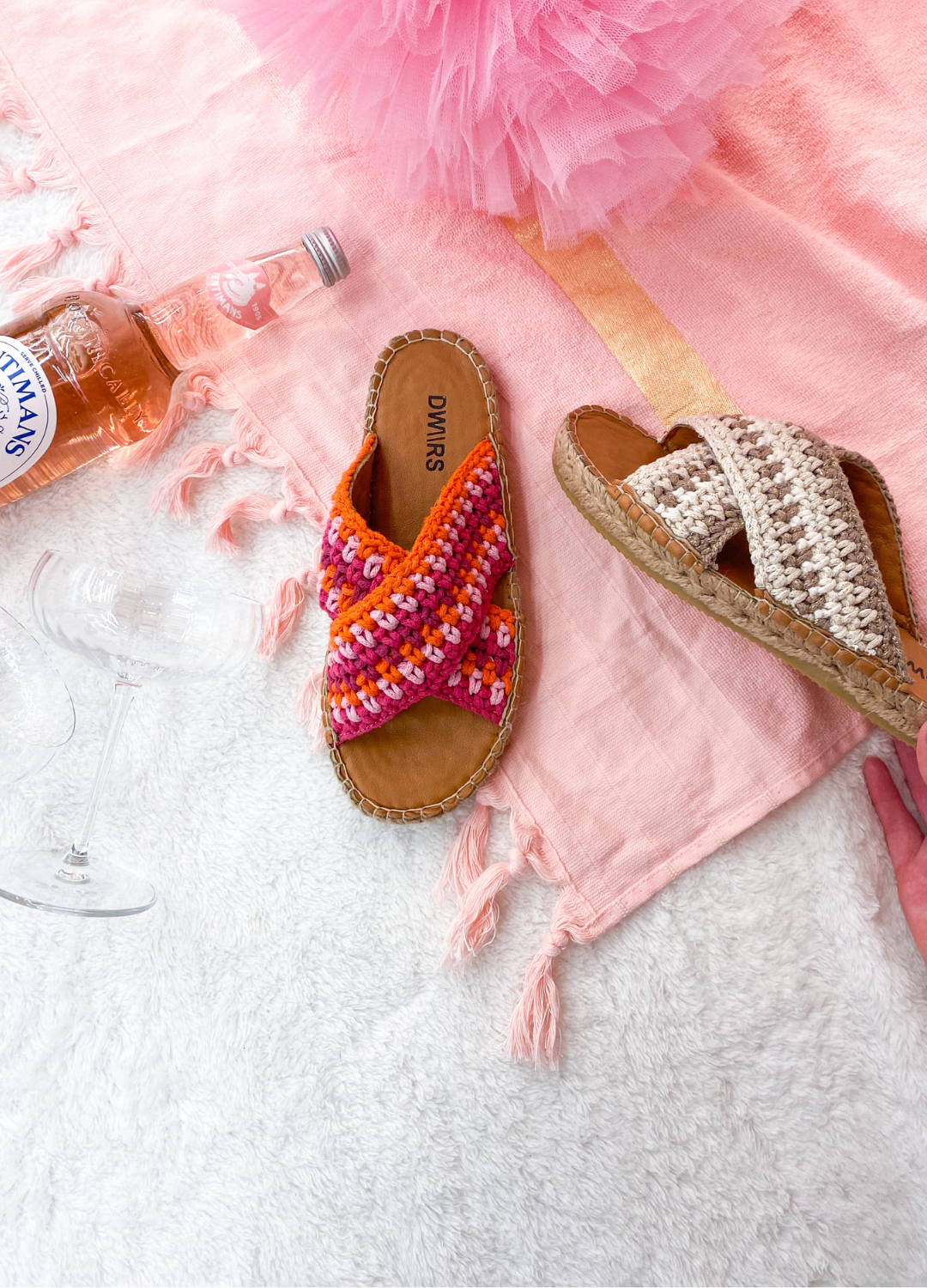 CASABLANCA knitted - Slippers | Orange / Pink