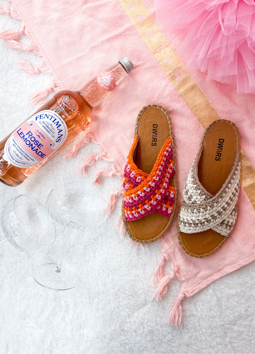 CASABLANCA knitted - Slippers | Orange / Pink