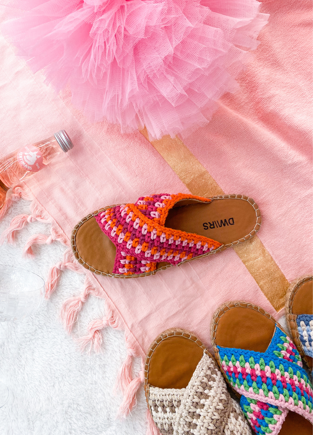 CASABLANCA knitted - Slippers | Orange / Pink