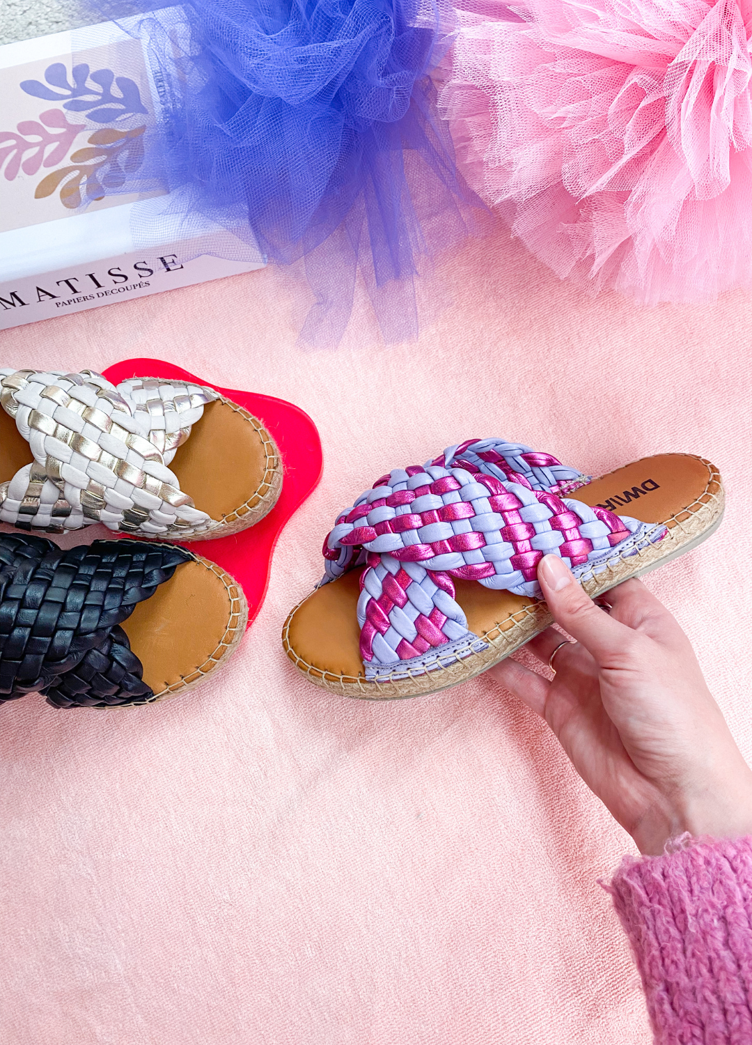VALENCIA leer - Slippers | Pink / Lila