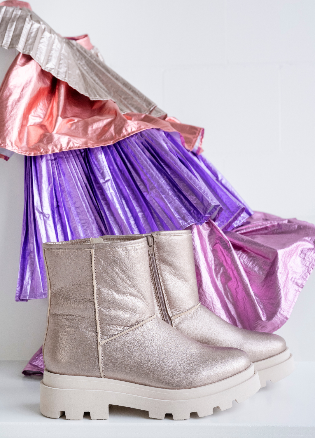 OSLO metallic - Bikerboots | Stone