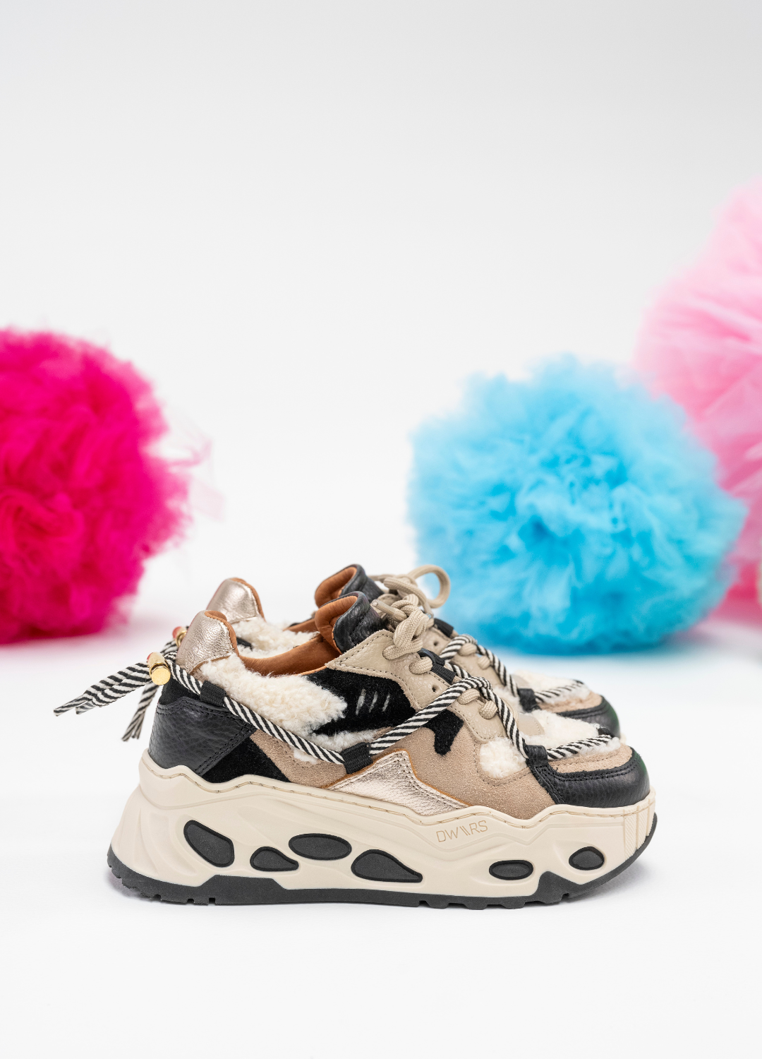SATURNUS KIDS teddy - Sneakers | Black / Off white