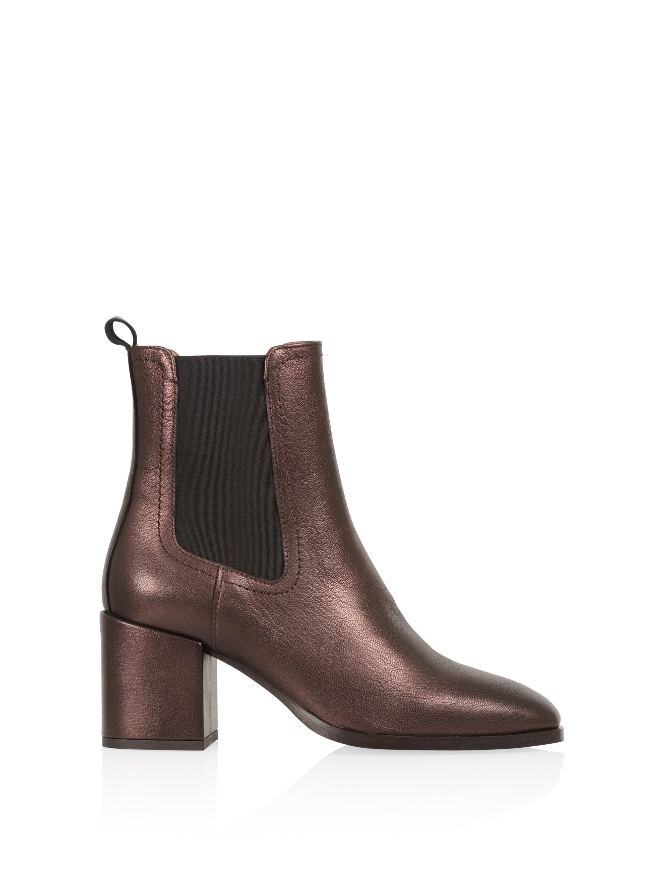 BONDY metallic - Enkellaarsjes | Dark Brown