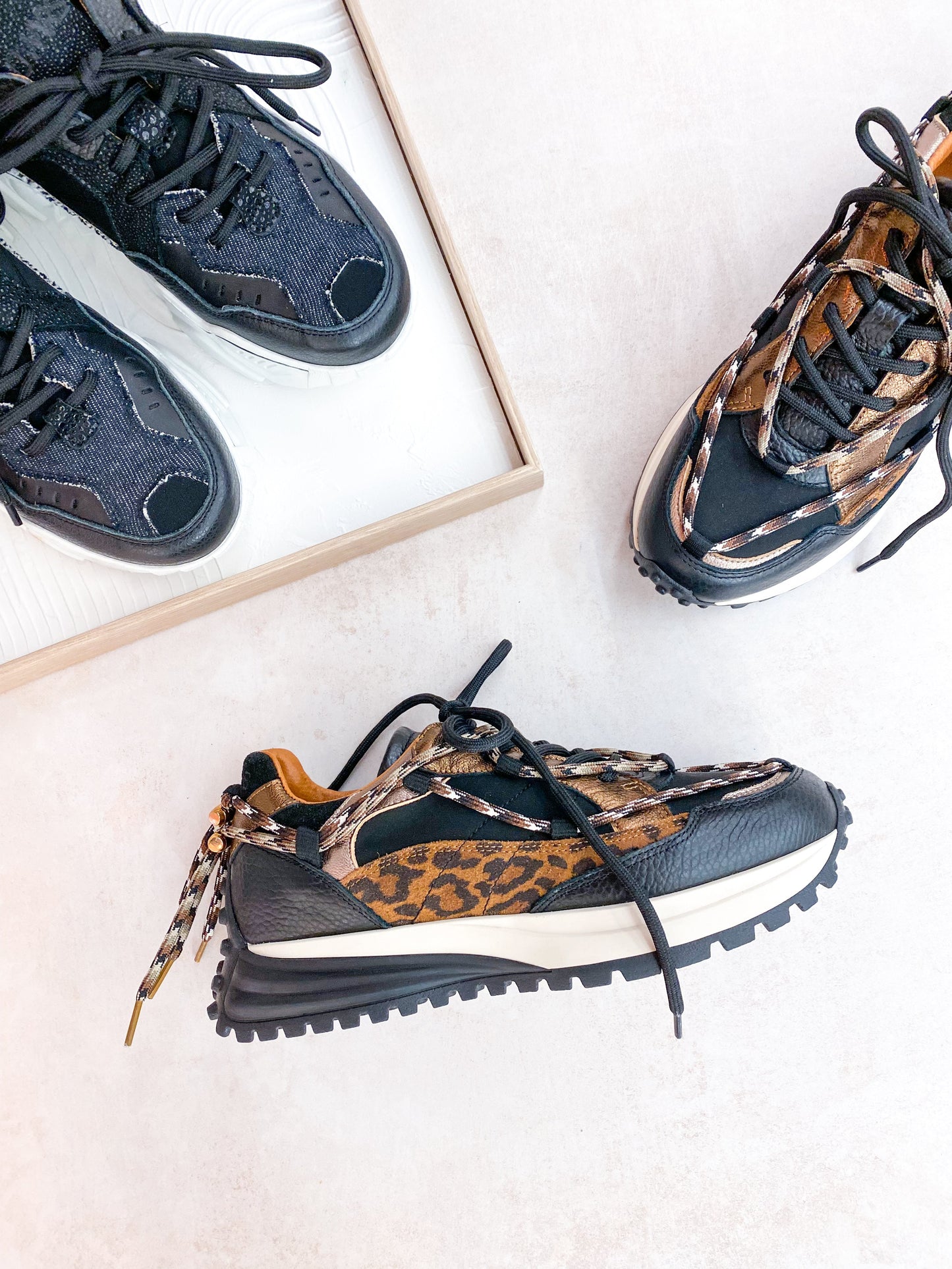 BRAY leopard - Sneakers | Black / Cognac