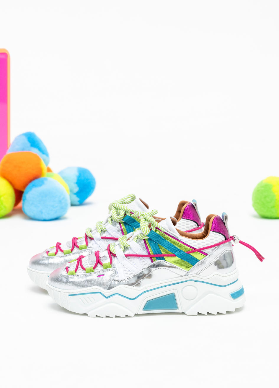 ORION mesh - Sneakers | Silver / Aqua