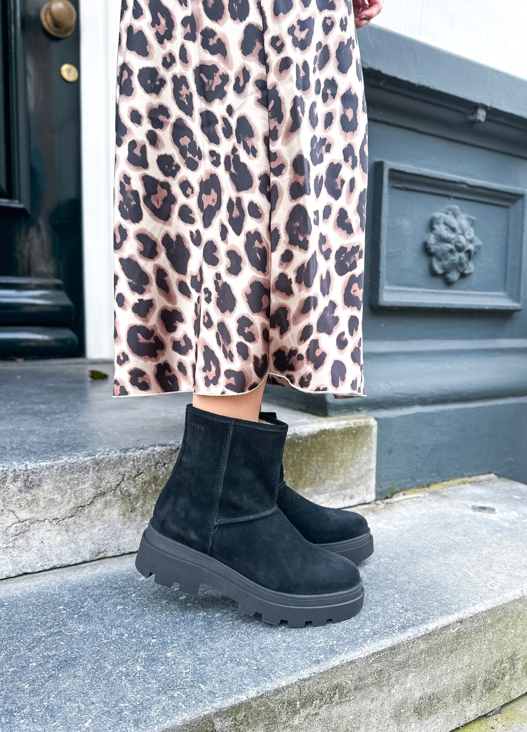 OSLO suede - Bikerboots | Black