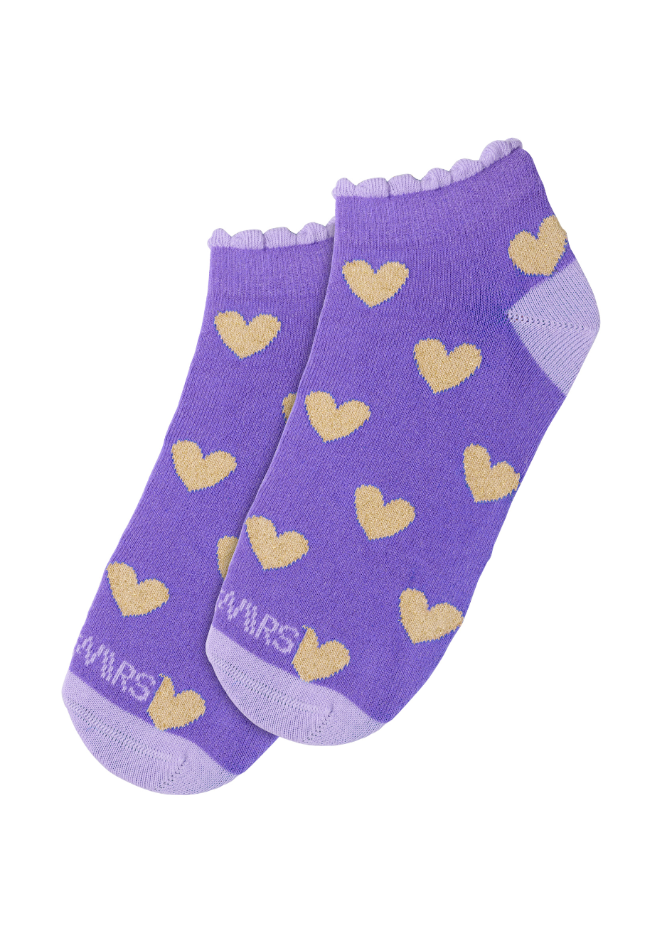 LIZZY SOCKS glitter hearts - Sokken | Purple / Gold