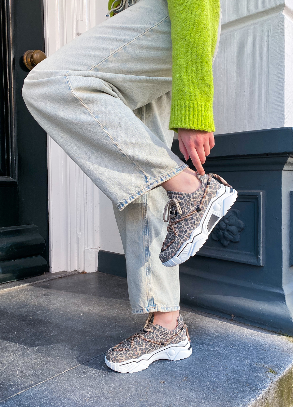 JUPITER denim leopard - Sneakers | Sand