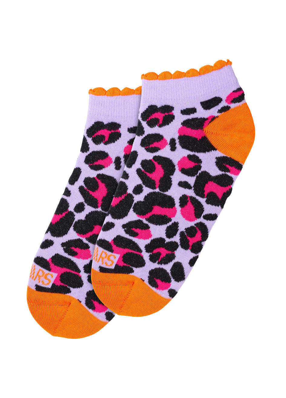LIZZY SOCKS leopard - Sokken | Lila / Orange