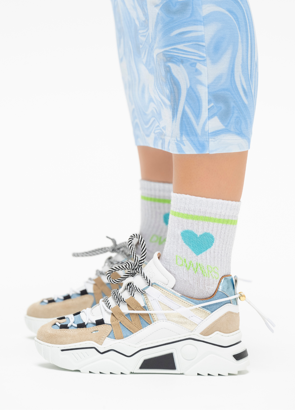 LYLA SOCKS glitter - Sokken | Silver / Green