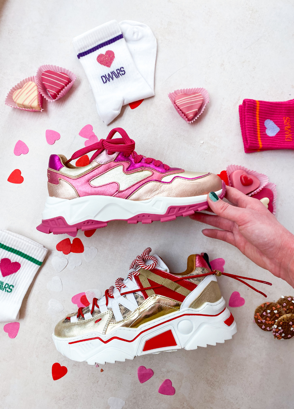 ORION leopard - Sneakers | Red / Champagne