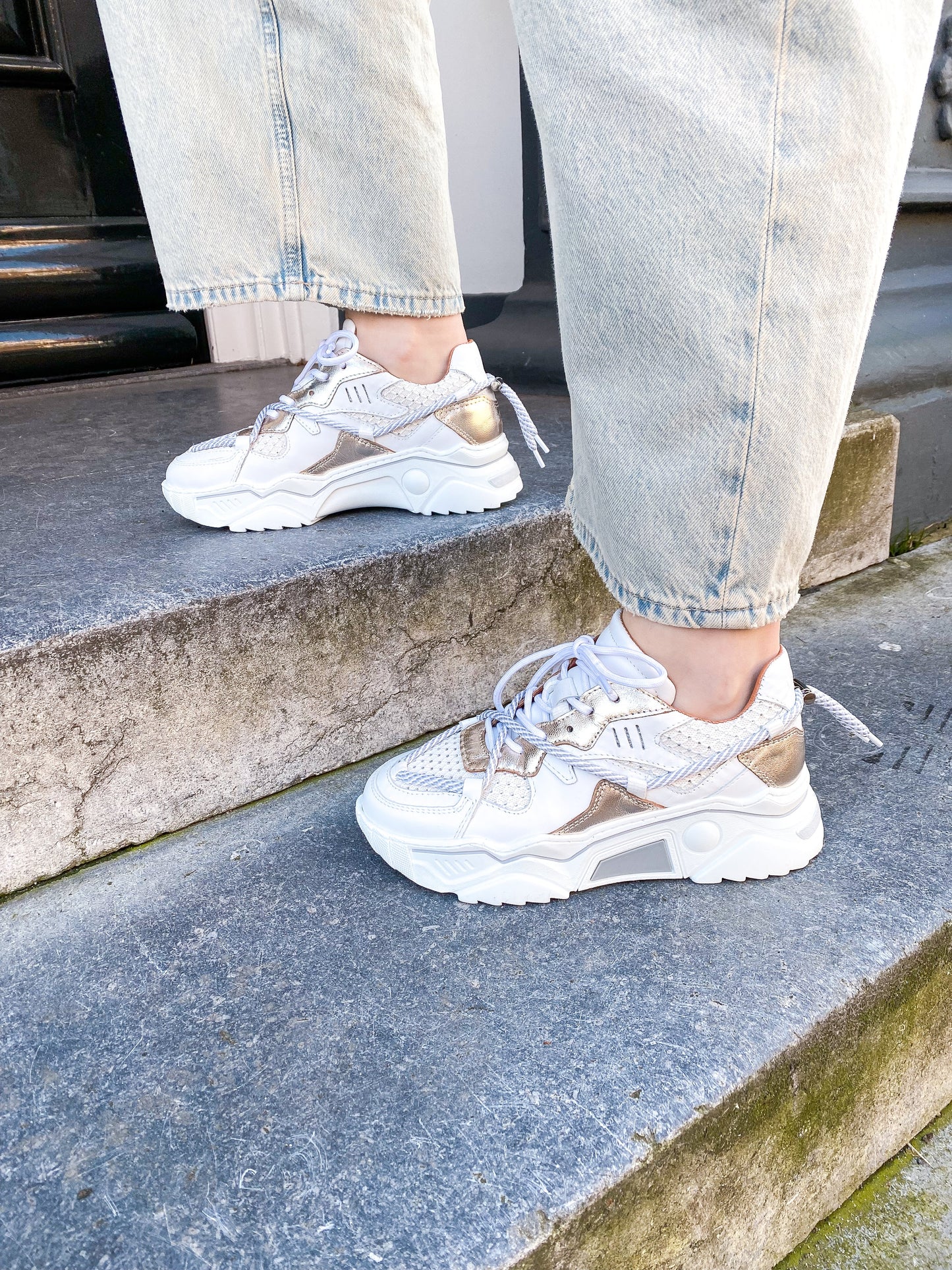 JUPITER stones - Sneakers | White / Champagne