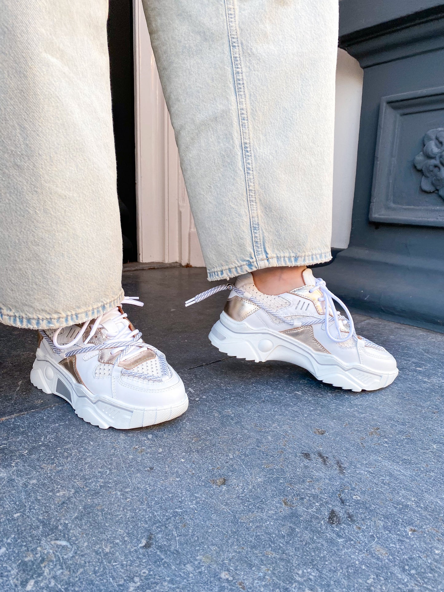JUPITER stones - Sneakers | White / Champagne