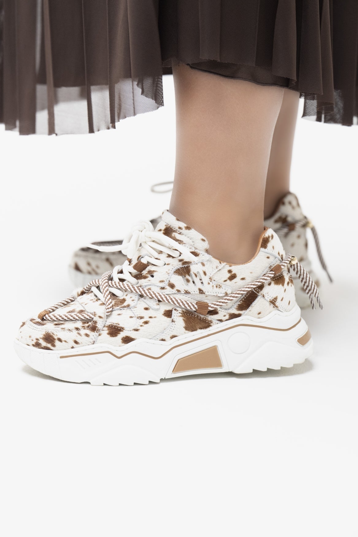 JUPITER cow hair on - Sneakers | Cognac / Off white