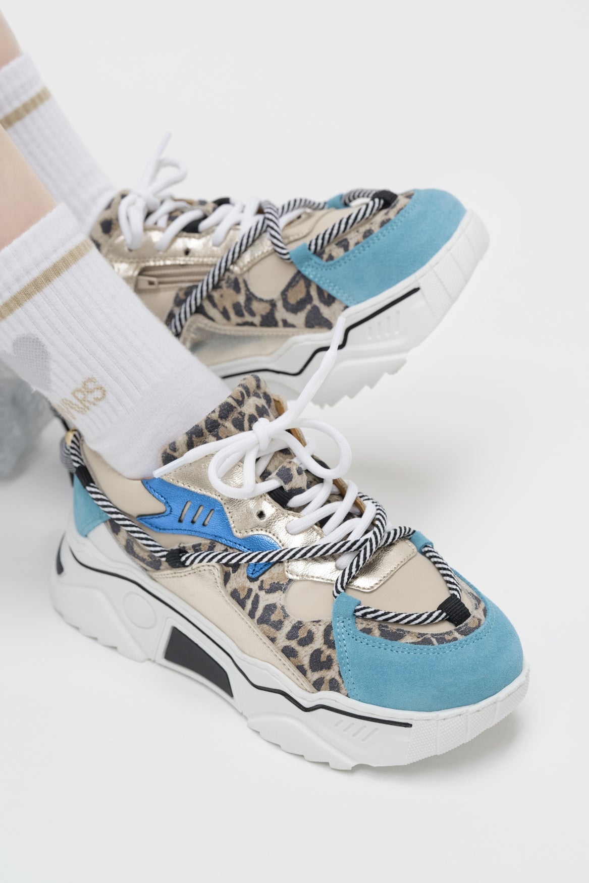 JUPITER KIDS leopard - Sneakers | Sand / Aqua