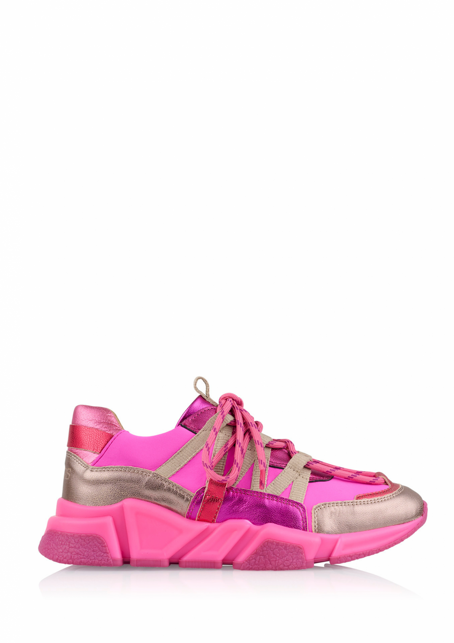 LOS ANGELES metallic - Sneakers | Stone / Fuchsia