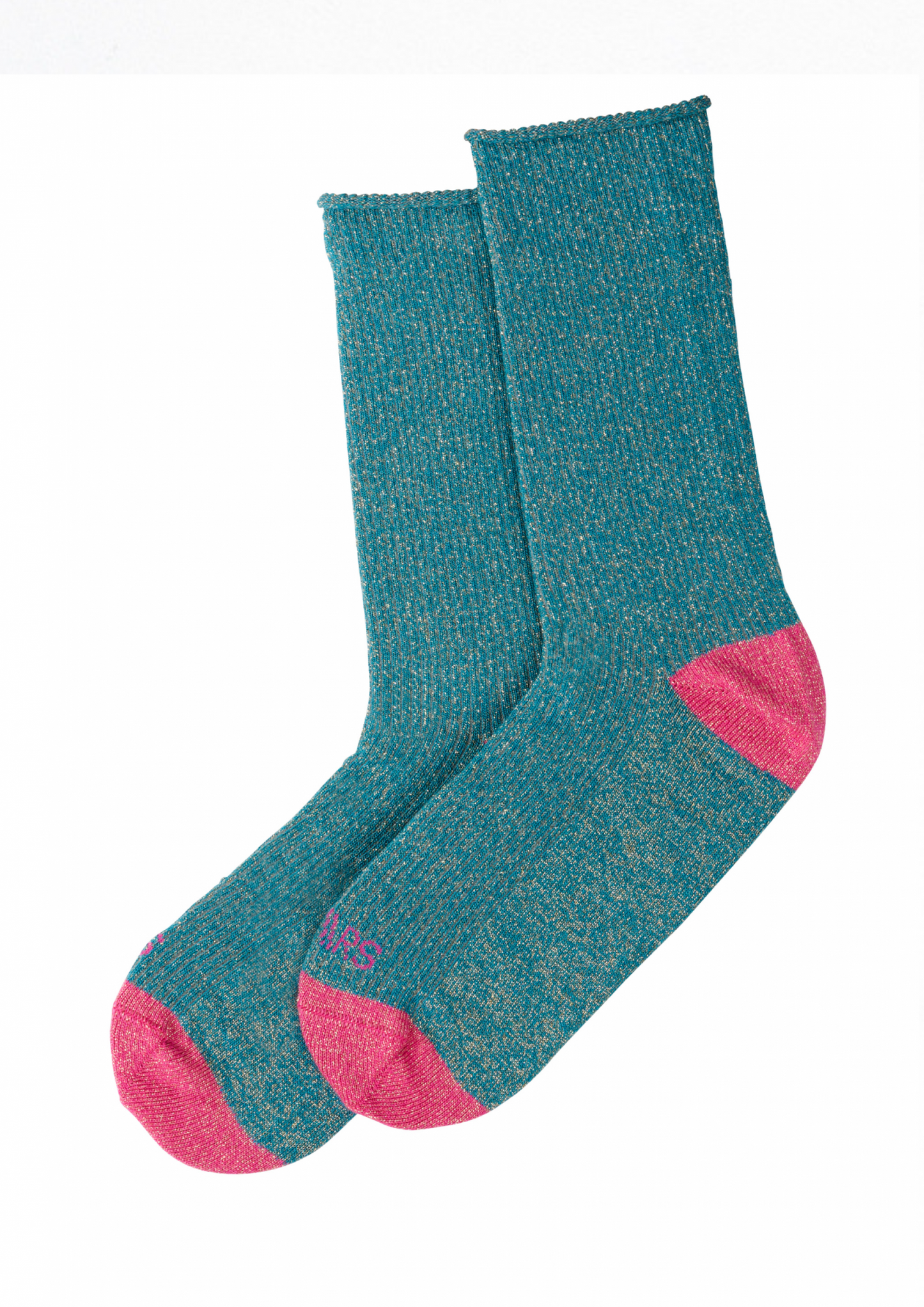 LOU SOCKS - Sokken | Petrol / Pink