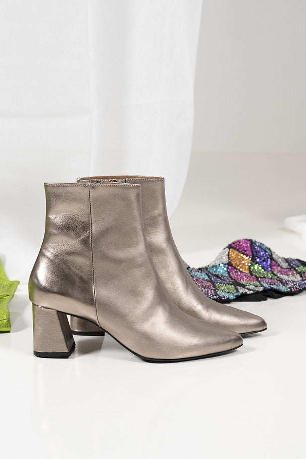 LUGANO metallic - Enkellaarsjes | Smoke