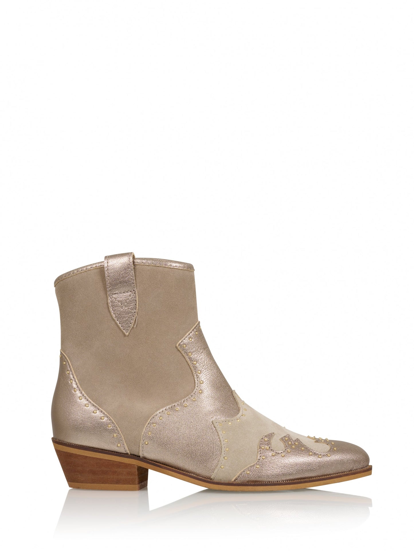 LYON Wildleder-Westernstiefel | Taupe/Stein