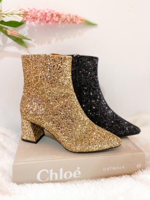 LUGANO glitter - Enkellaarsjes | Champagne