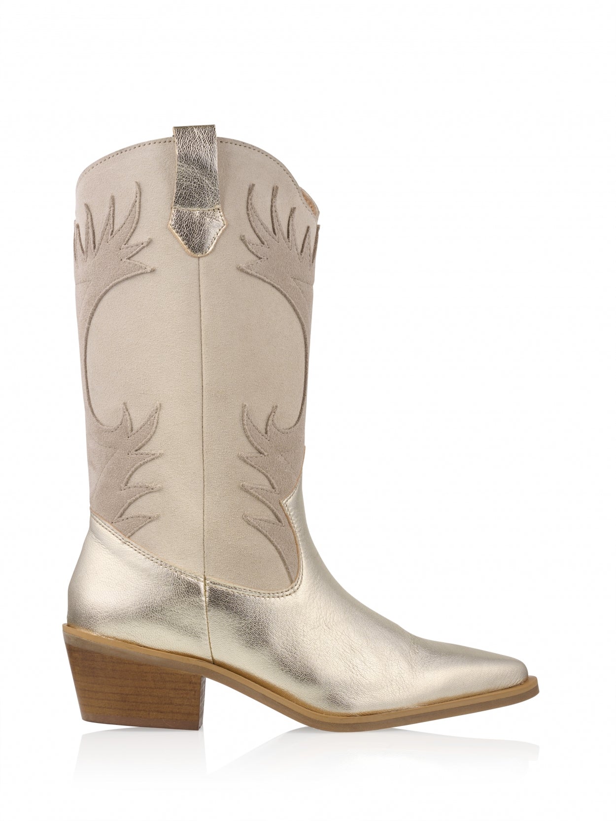 MESSINA metallic - Westernboots | Sand / Champagne