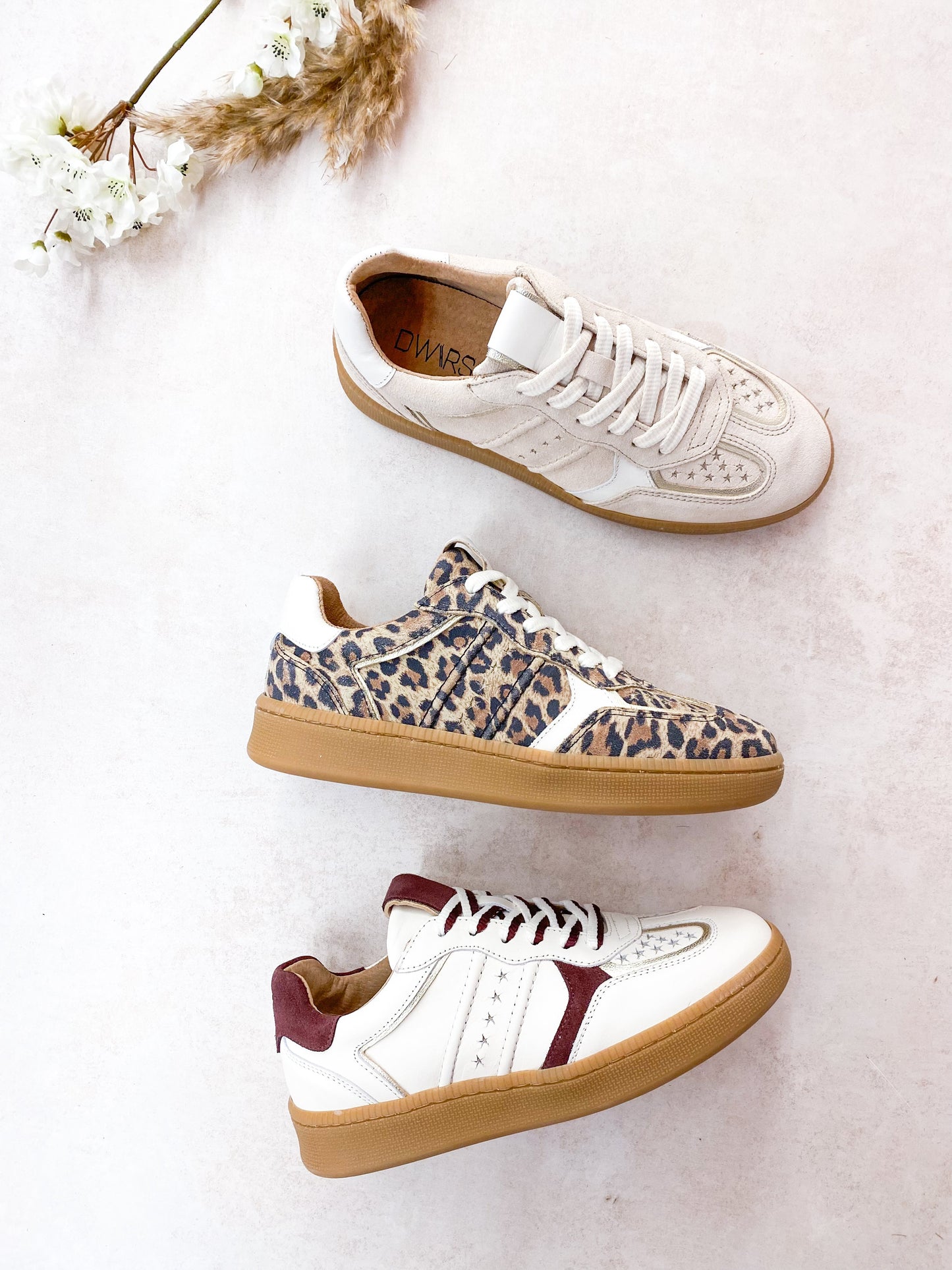 MIRABEL leopard - Sneakers | Cognac / Off white