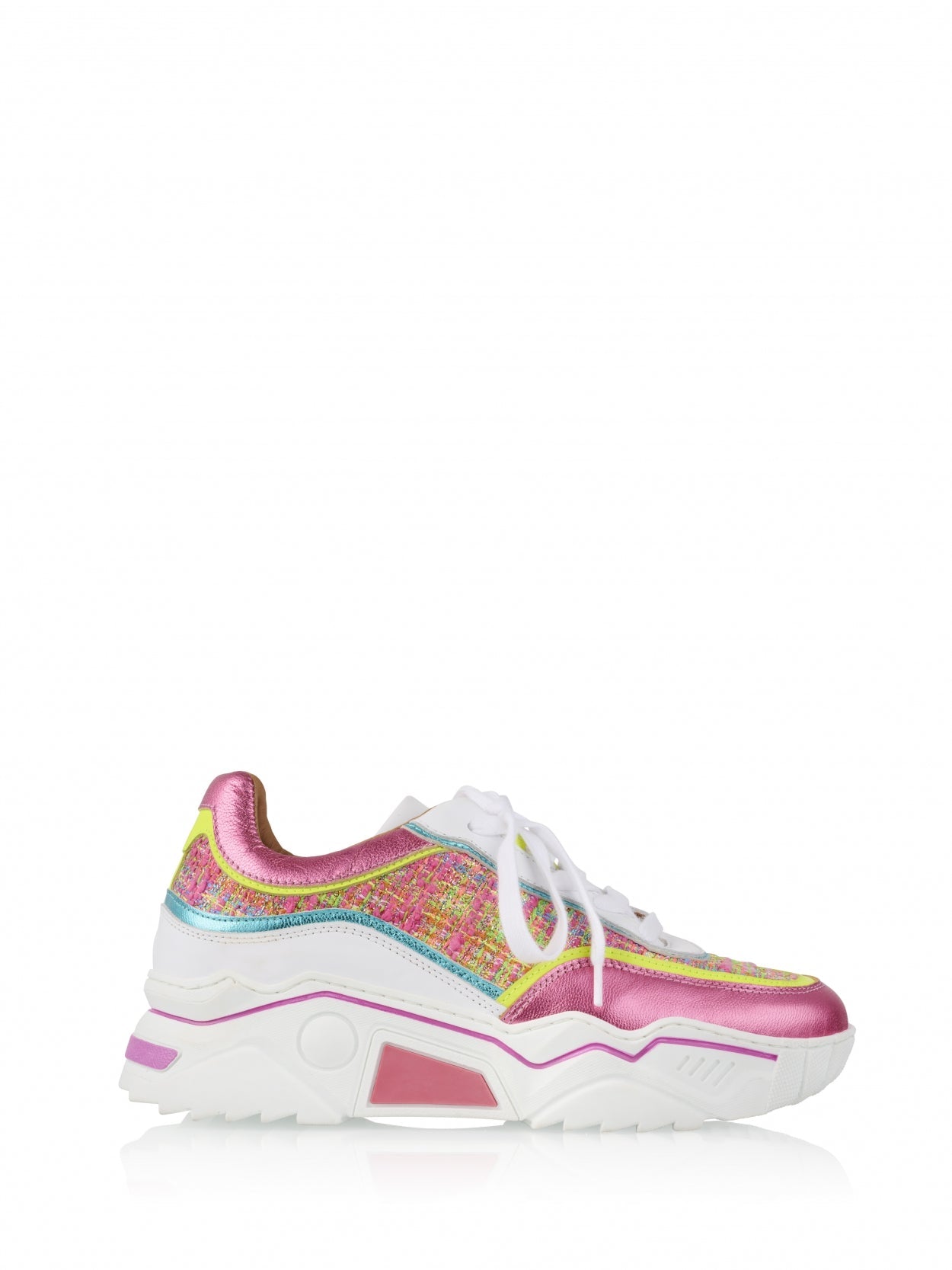 MOON tweed - Sneakers | Pink / Yellow