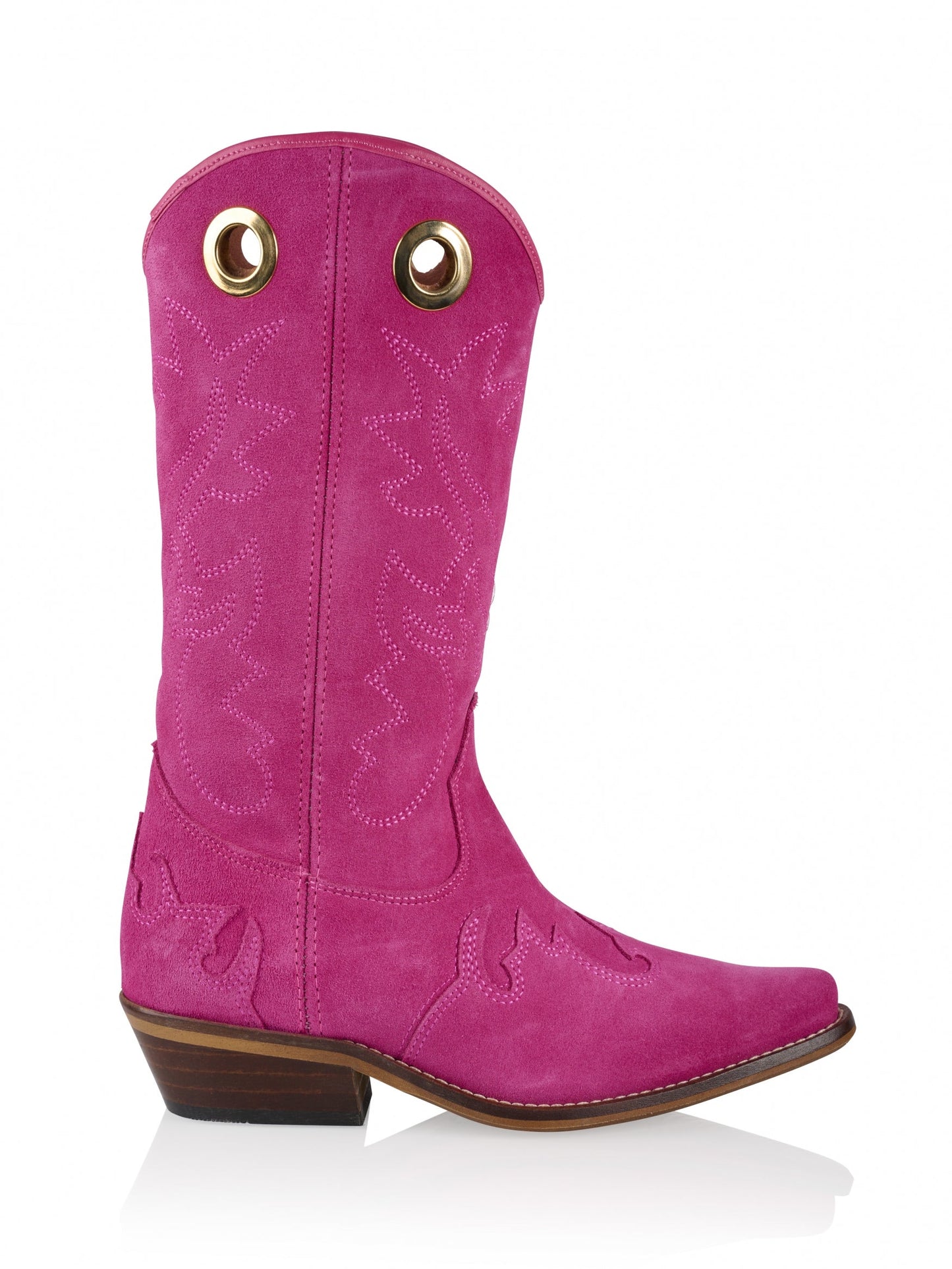 QUITO suede - Westernlaarzen | Fuchsia