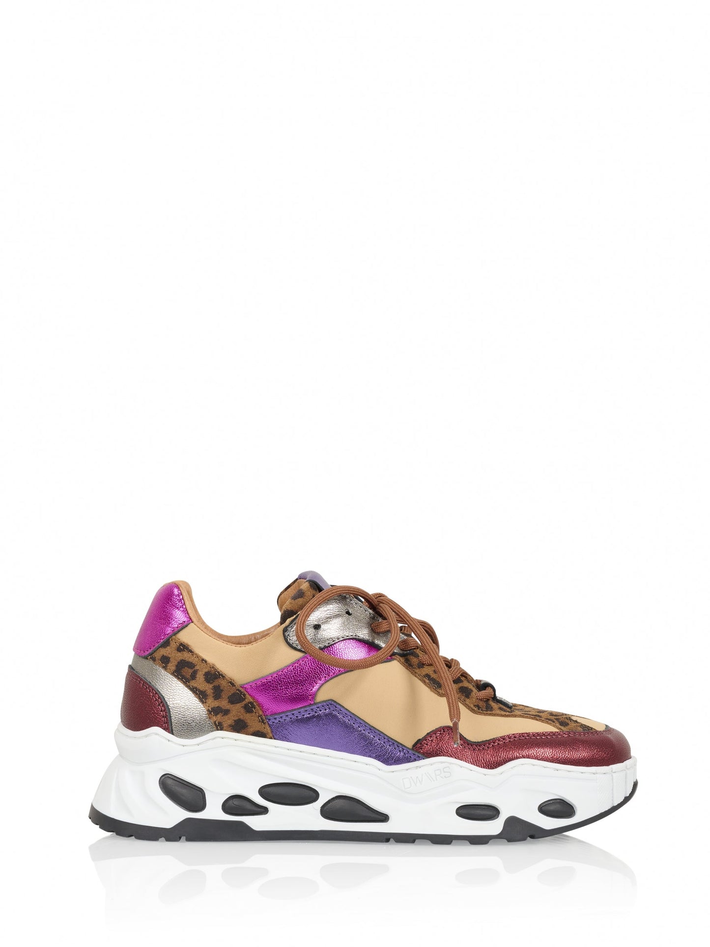 URANUS leopard - Sneakers | Cognac / Fuchsia