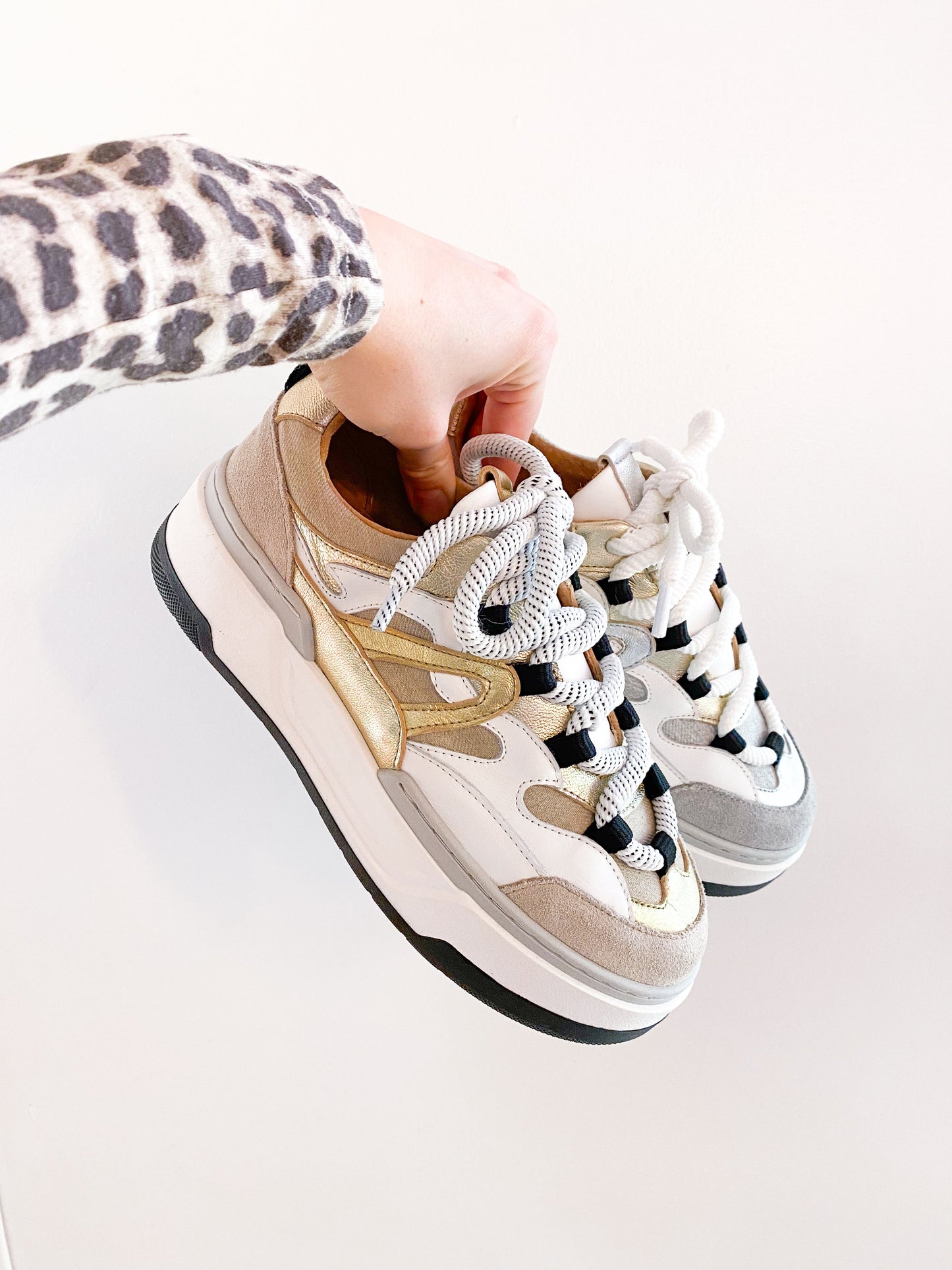 WALTON denim - Sneakers | Sand / Champagne