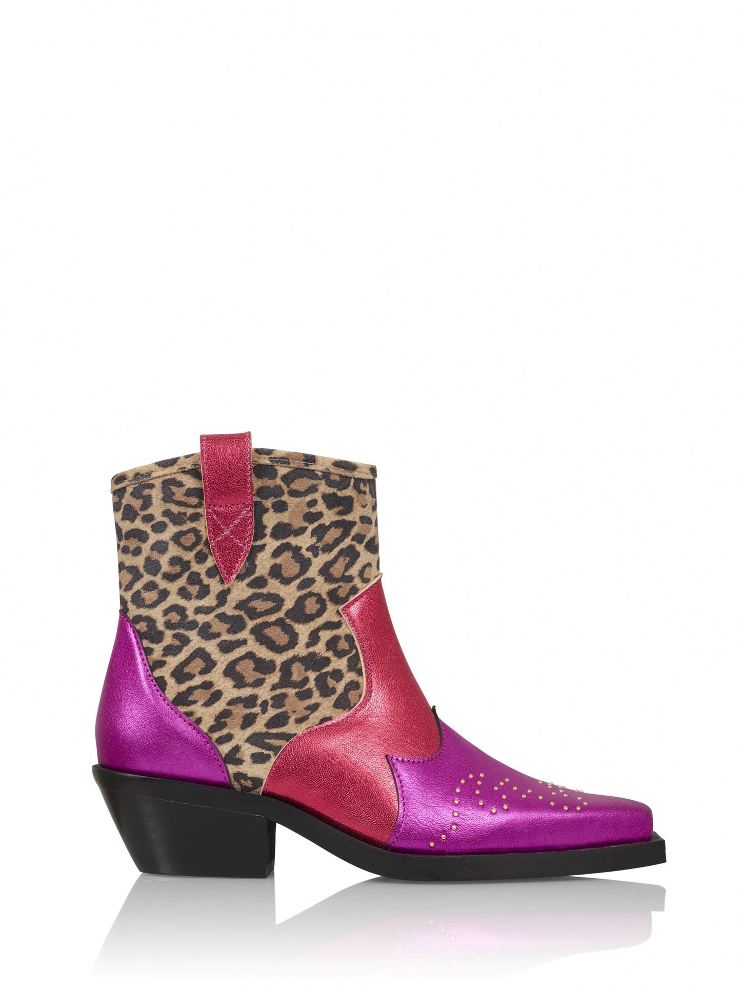 WENEN leopard - Enkellaarsjes | Raspberry / Fuchsia