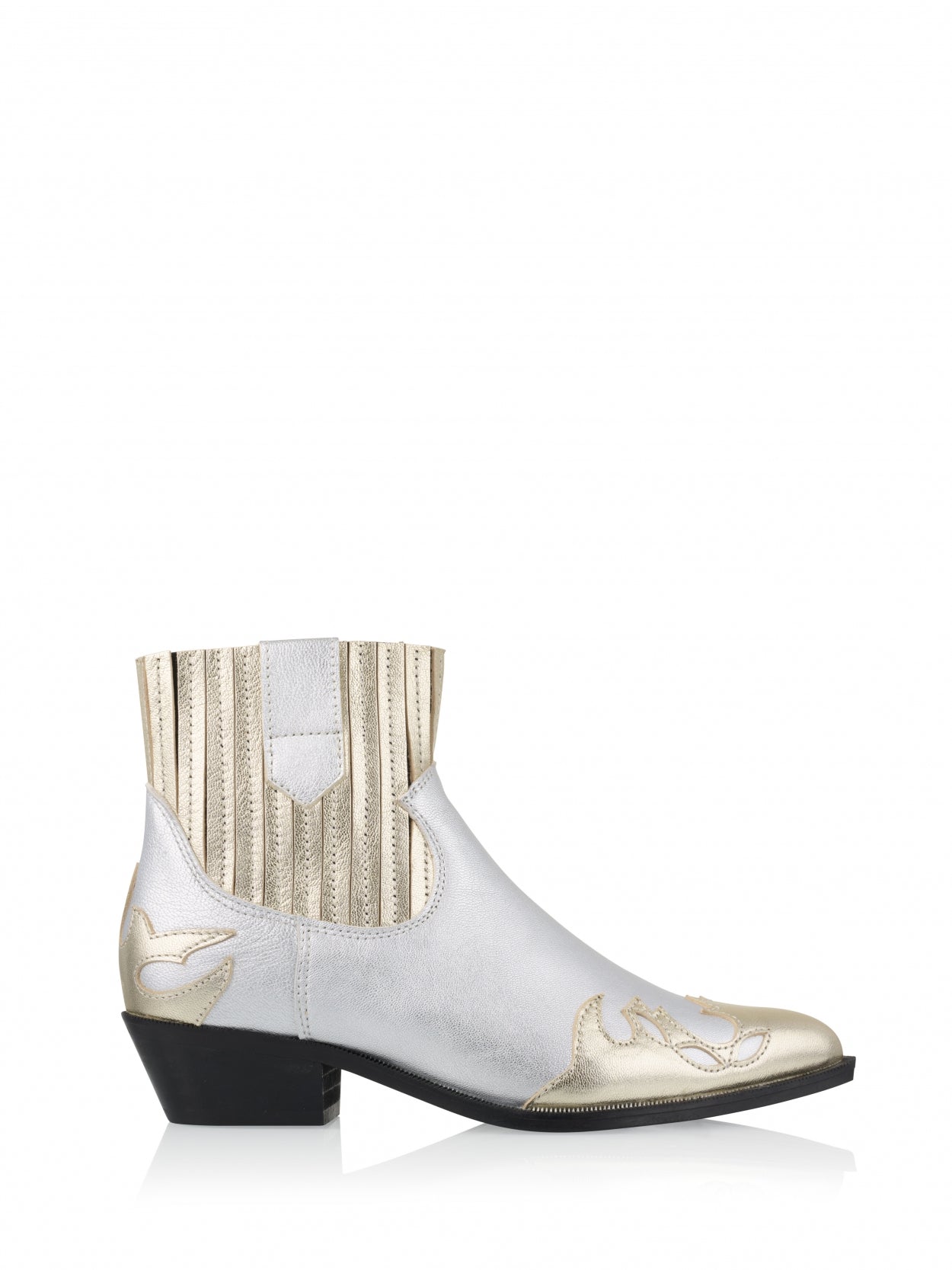 AUSTIN metallic - Westernboots | Silver / Champagne