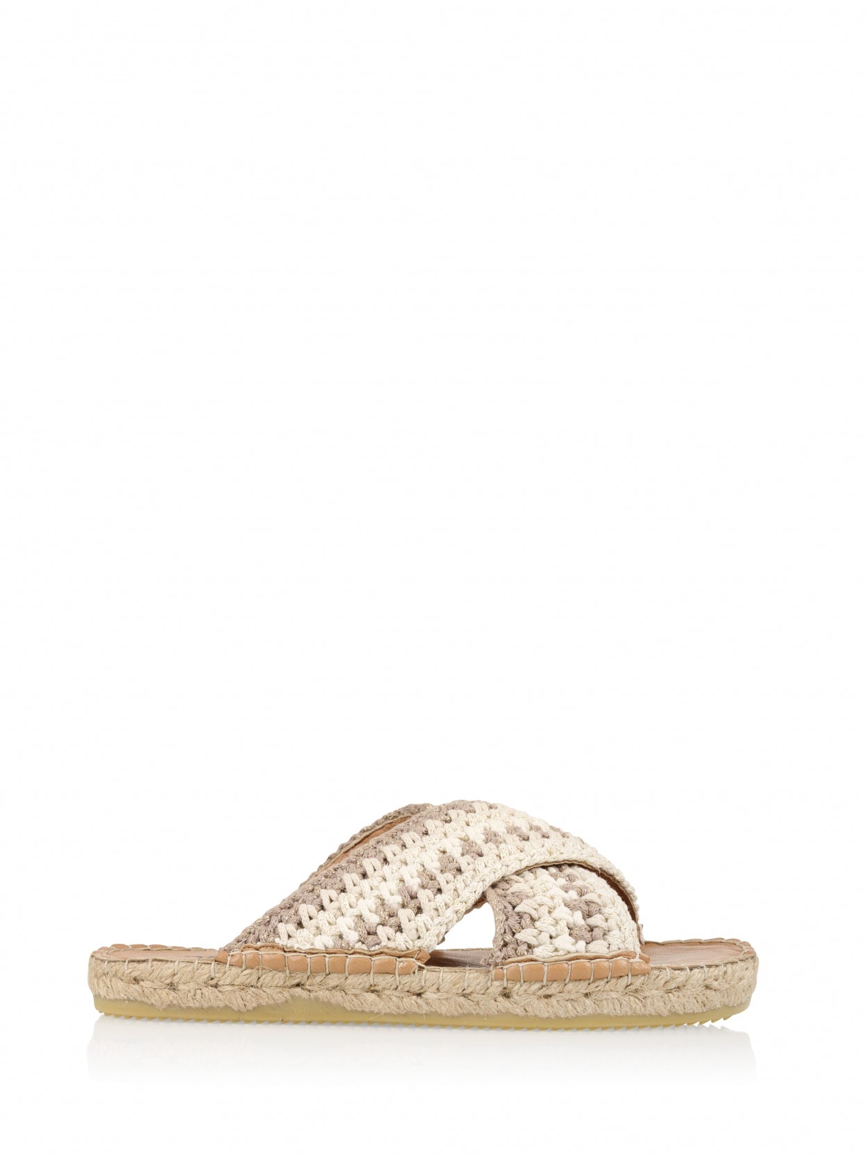 CASABLANCA knitted - Slippers | White / Taupe