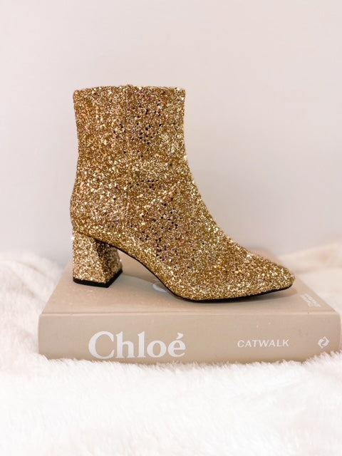 LUGANO glitter - Enkellaarsjes | Champagne