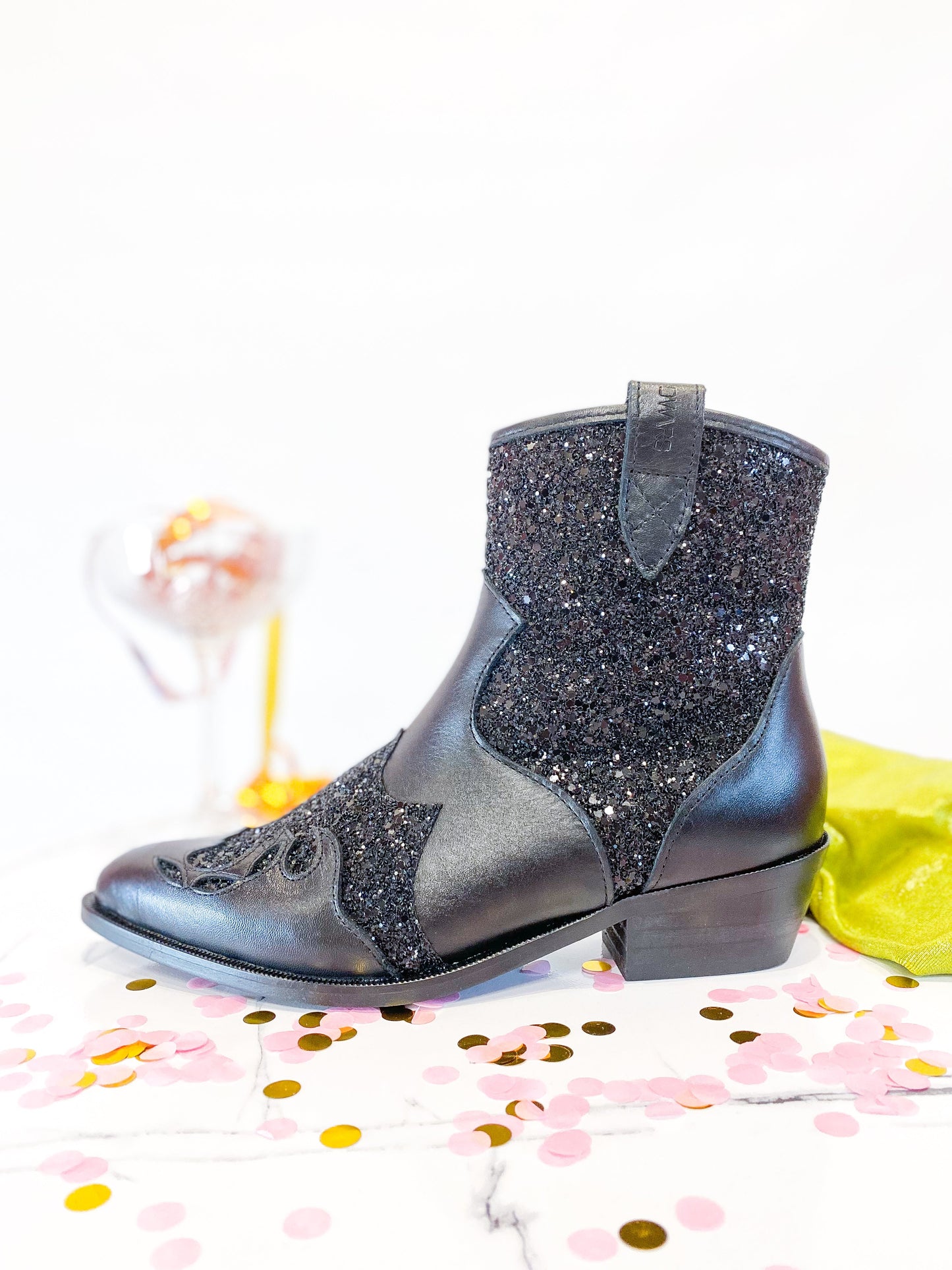 LUCCA glitter - Westernboots | Black | Black