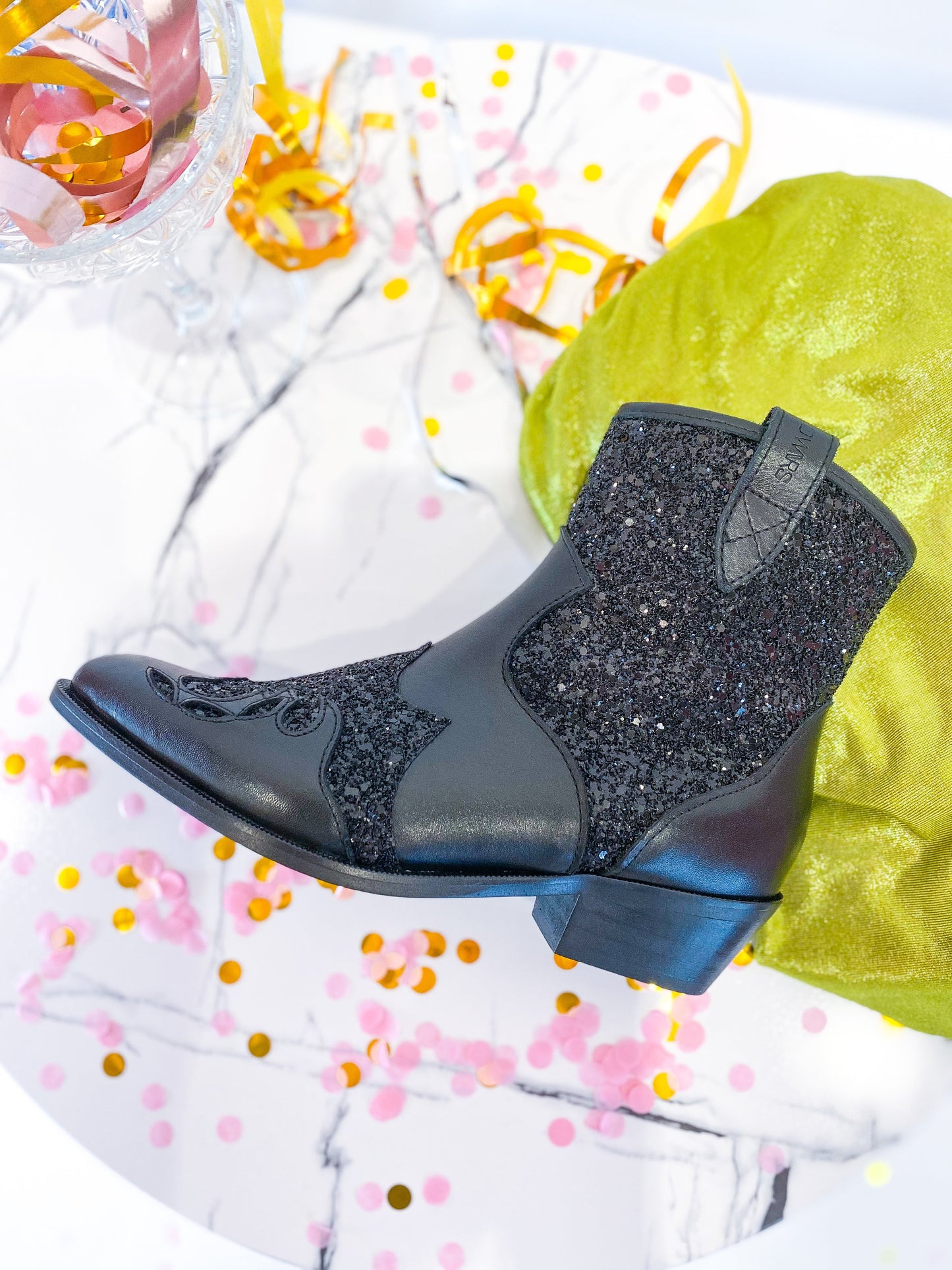 LUCCA glitter - Westernboots | Black | Black
