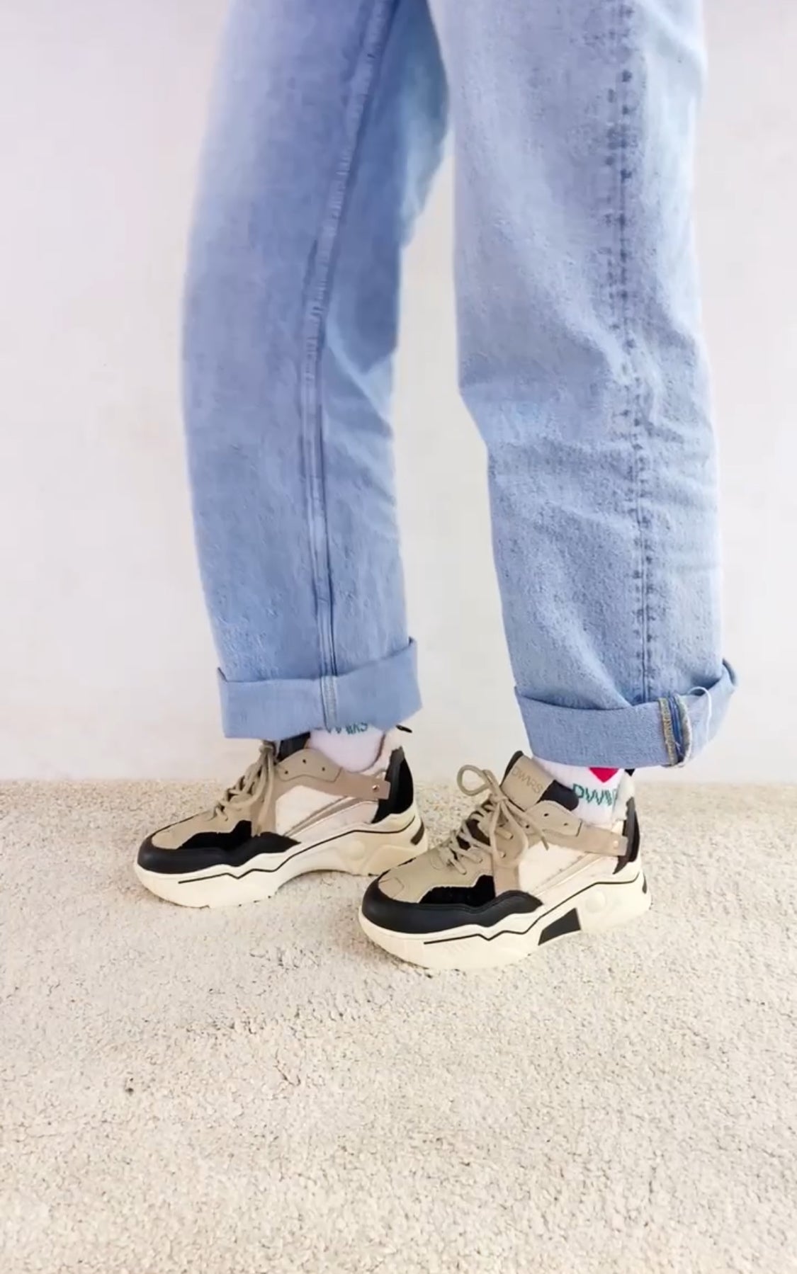 PLUTO teddy - Sneakers | Black / Off white