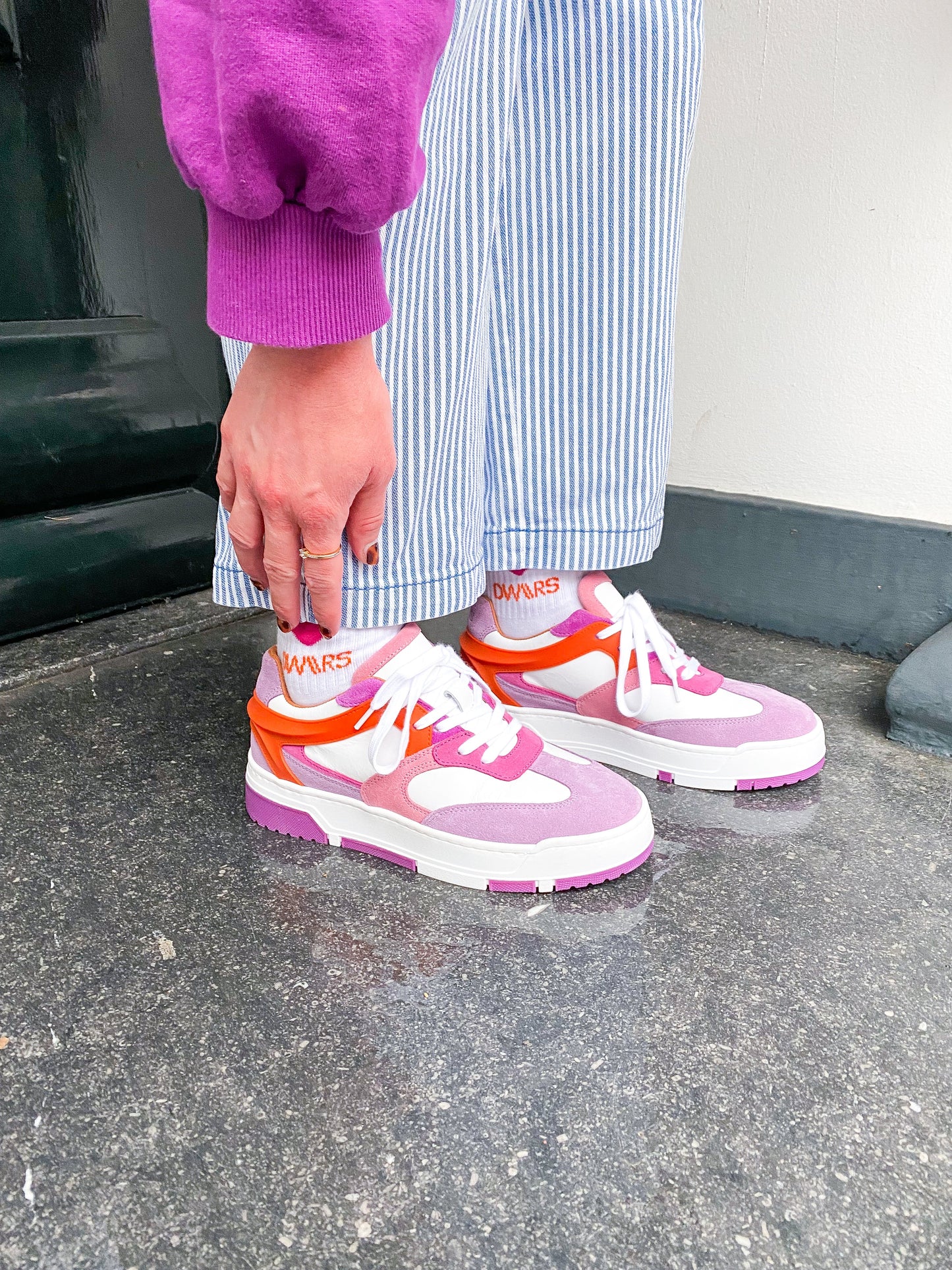 DURBAN suede - Sneakers | Purple / Orange