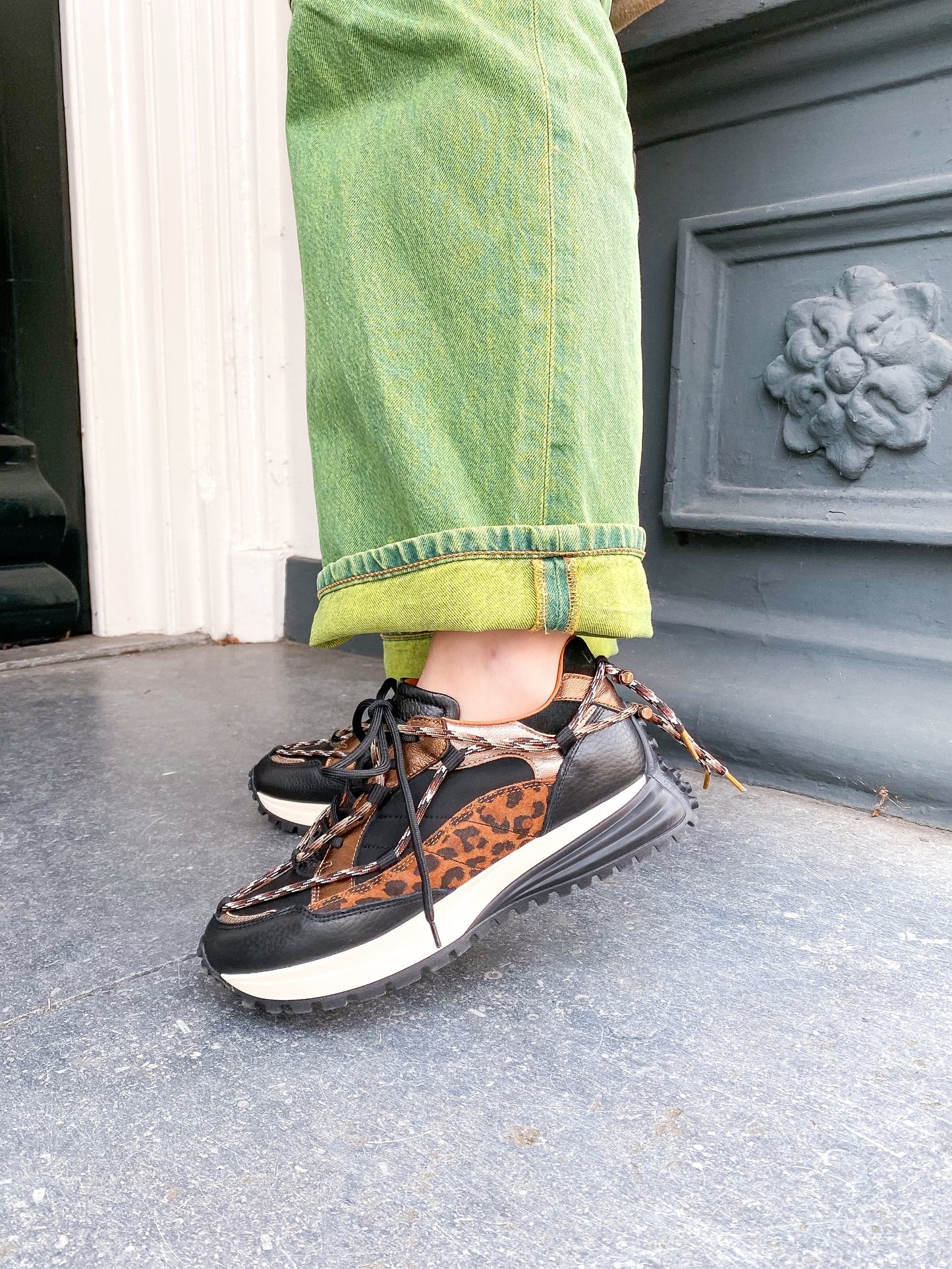 BRAY leopard - Sneakers | Black / Cognac