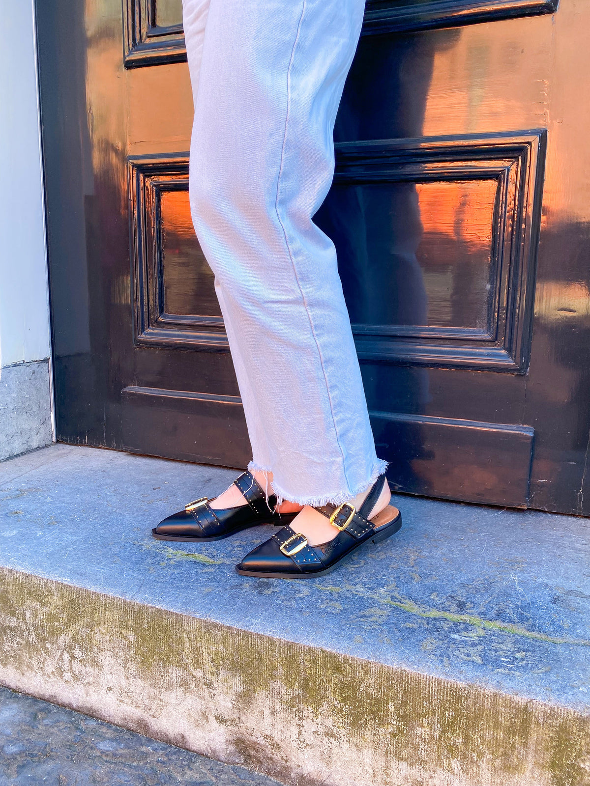 PORT ISABEL leer - Slingbacks | Black