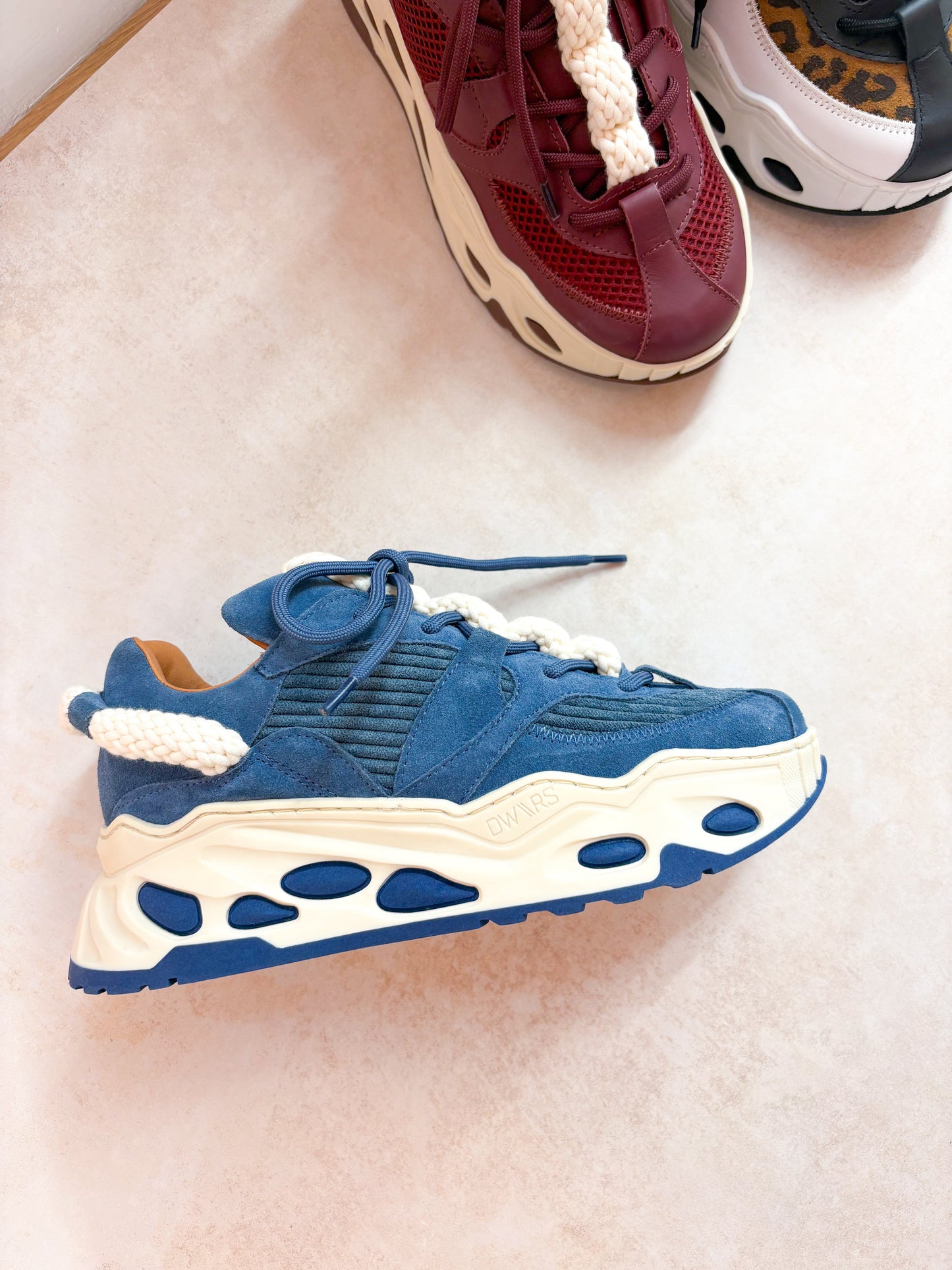 LUNA suede - Sneakers | Blue / Off white