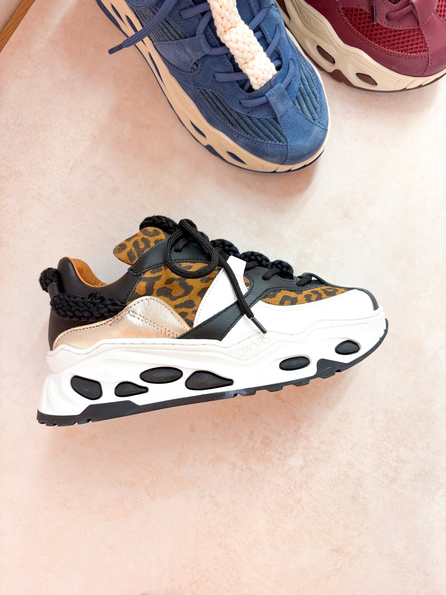 LUNA Leopard-Sneaker | Schwarz/Cognac